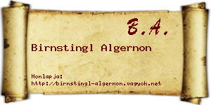 Birnstingl Algernon névjegykártya